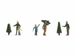 Noch 15927 HO Selling Christmas Tree Figures (Set Of 5)