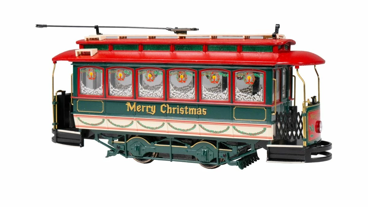 Bachmann 25129 On30 Merry Christmas Closed Street Car 3 Bachmann 25129 On30 Merry Christmas Closed Street Car