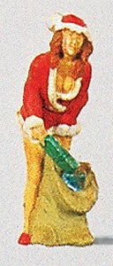 Preiser 29028 HO Christmas Girl Figure With Sack Of Gifts