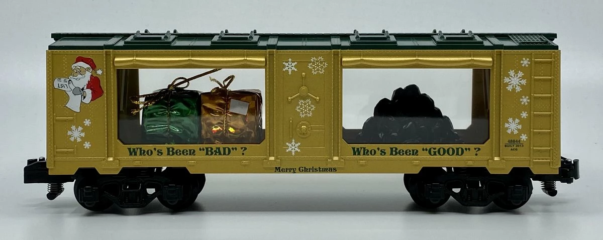 American Flyer 6-48844 S Gauge Christmas Good & Bad Mint Car 4 American Flyer 6-48844 S Gauge Christmas Good & Bad Mint Car - Image 2