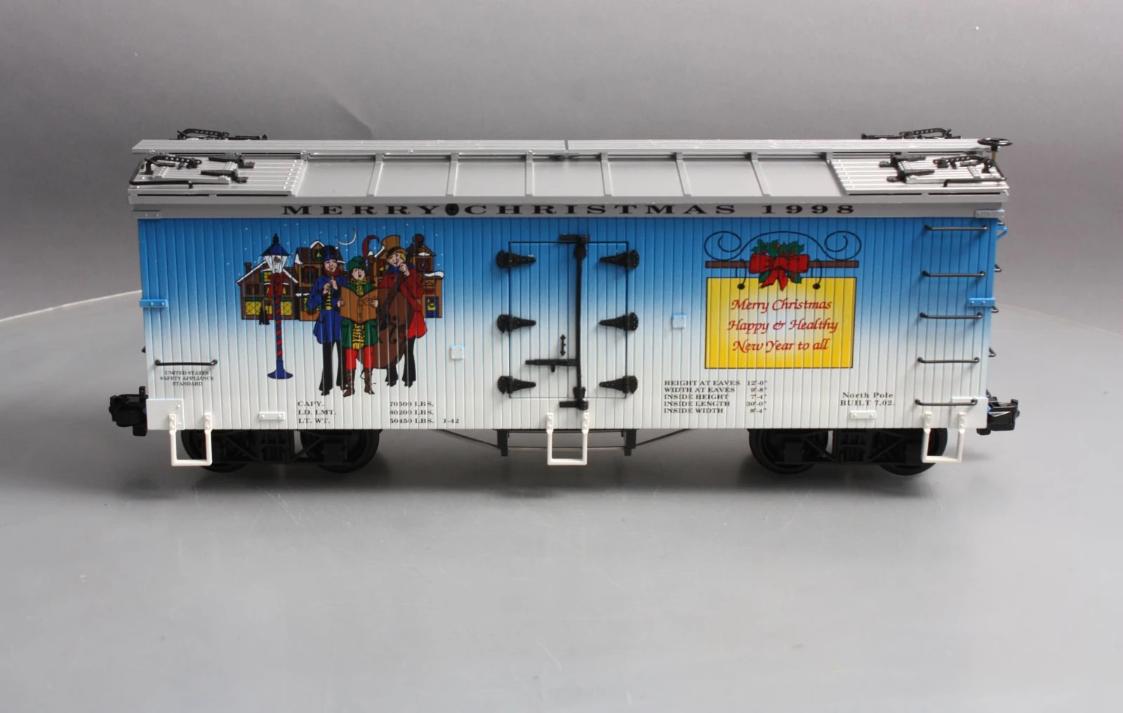USA Trains R13016 G 1998 Christmas Reefer Car VG/Box 4 USA Trains R13016 G 1998 Christmas Reefer Car VG/Box - Image 2