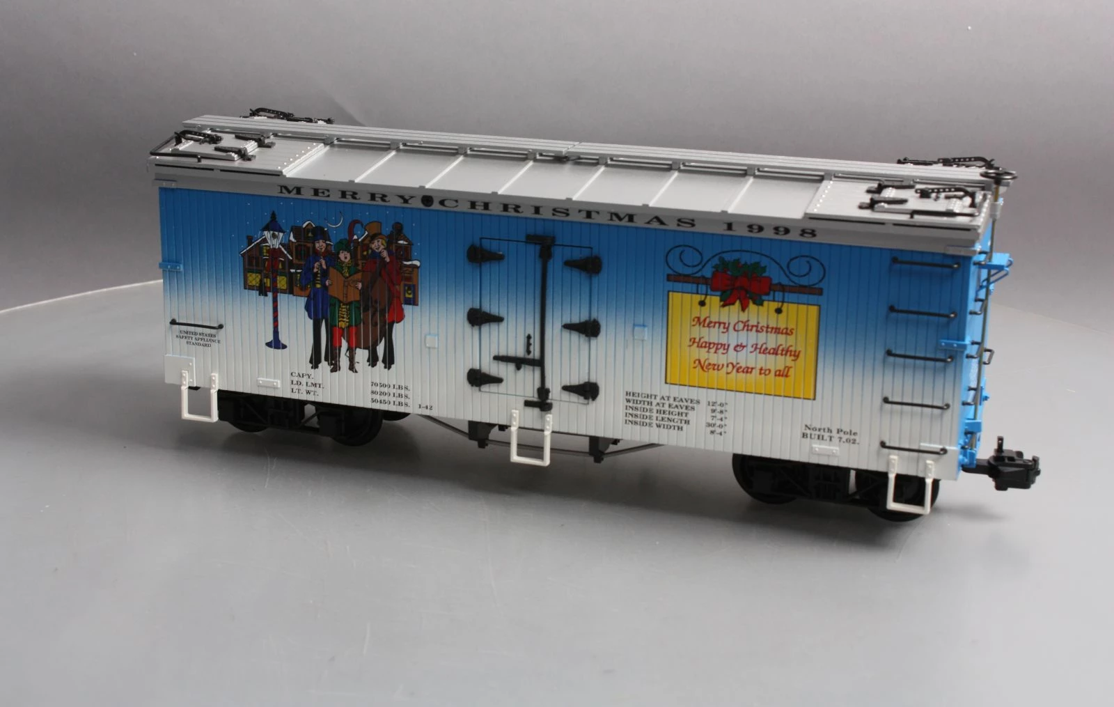 USA Trains R13016 G 1998 Christmas Reefer Car VG/Box 5 USA Trains R13016 G 1998 Christmas Reefer Car VG/Box - Image 3