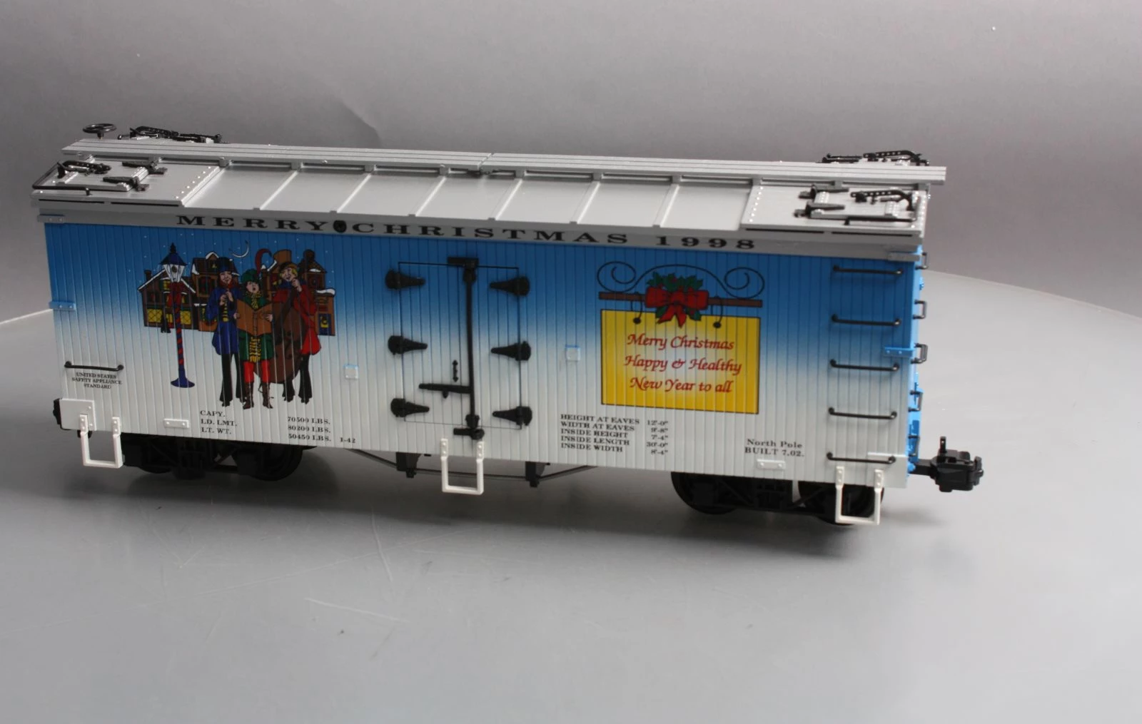 USA Trains R13016 G 1998 Christmas Reefer Car VG/Box 9 USA Trains R13016 G 1998 Christmas Reefer Car VG/Box - Image 7