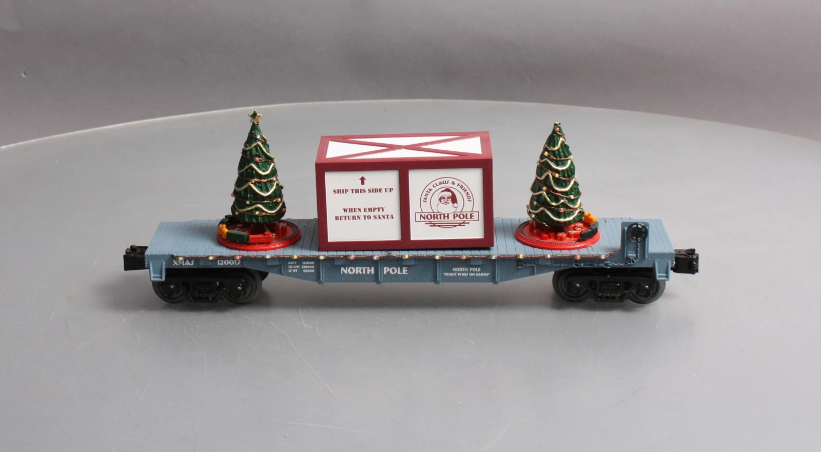 MTH 30-76681 O North Pole Flatcar With Lighted Christmas Trees 4 MTH 30-76681 O North Pole Flatcar With Lighted Christmas Trees - Image 2