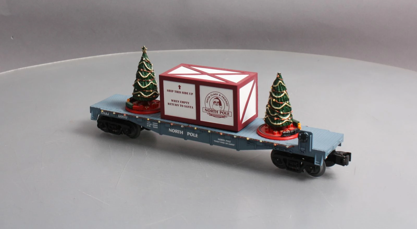 MTH 30-76681 O North Pole Flatcar With Lighted Christmas Trees 5 MTH 30-76681 O North Pole Flatcar With Lighted Christmas Trees - Image 3