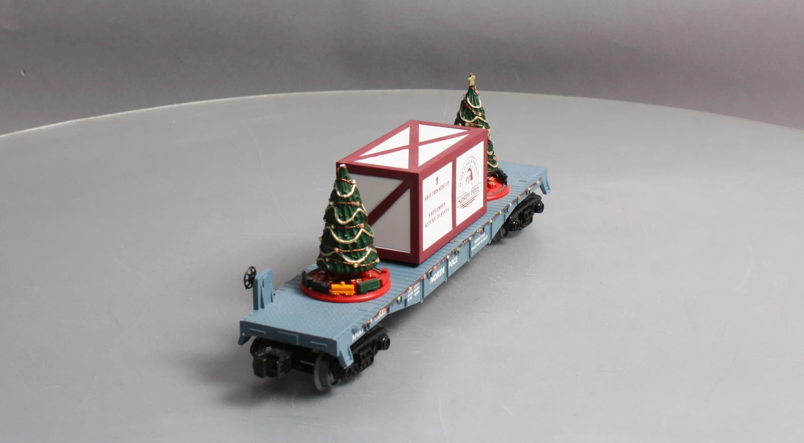 MTH 30-76681 O North Pole Flatcar With Lighted Christmas Trees 7 MTH 30-76681 O North Pole Flatcar With Lighted Christmas Trees - Image 5