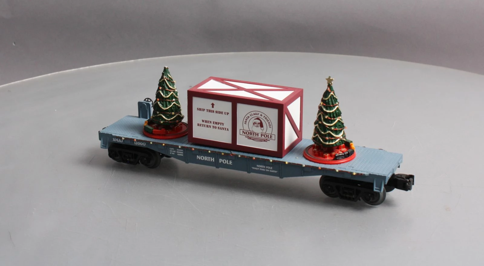 MTH 30-76681 O North Pole Flatcar With Lighted Christmas Trees 9 MTH 30-76681 O North Pole Flatcar With Lighted Christmas Trees - Image 7