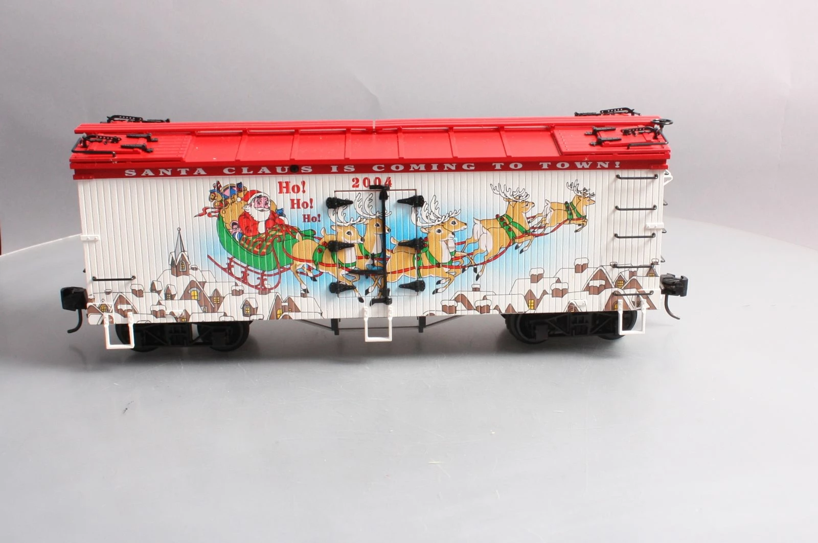 USA Trains R13022 G 2004 Christmas Refrigerator Car - Metals Wheels EX/Box 4 USA Trains R13022 G 2004 Christmas Refrigerator Car - Metals Wheels EX/Box - Image 2