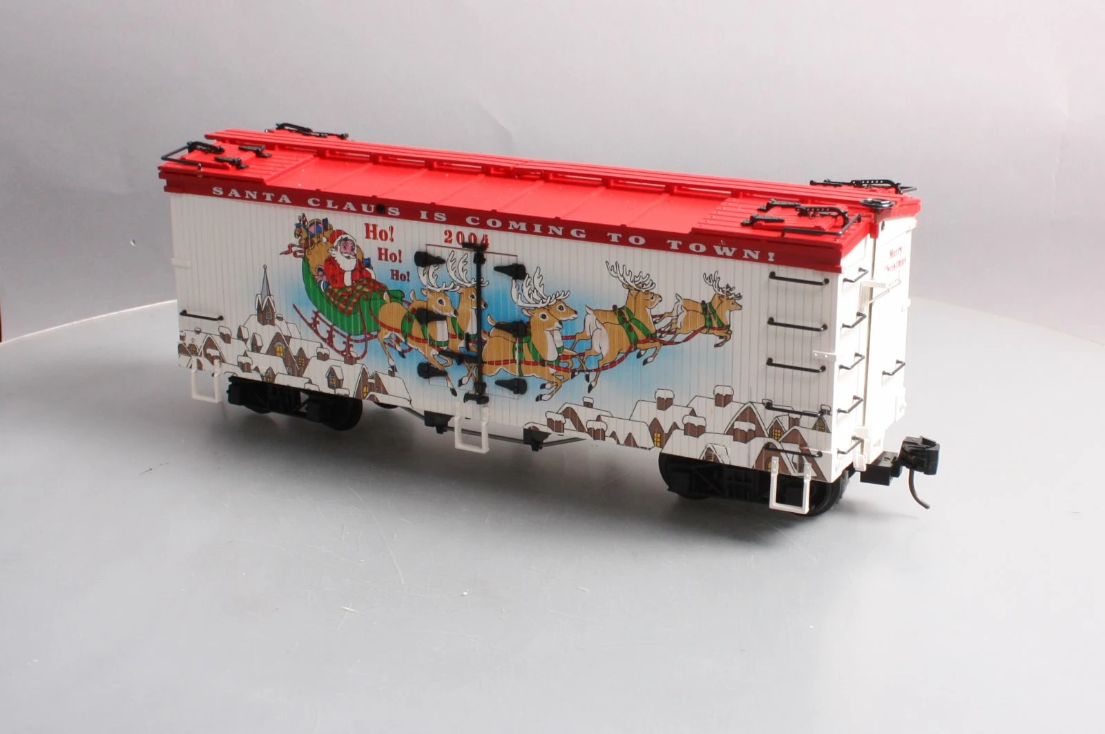 USA Trains R13022 G 2004 Christmas Refrigerator Car - Metals Wheels EX/Box 5 USA Trains R13022 G 2004 Christmas Refrigerator Car - Metals Wheels EX/Box - Image 3