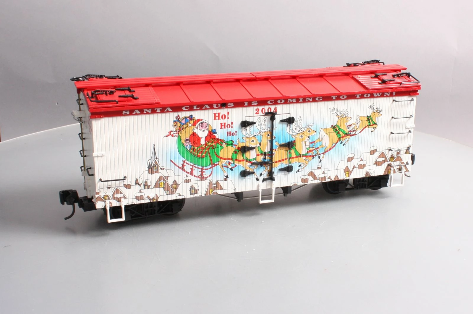 USA Trains R13022 G 2004 Christmas Refrigerator Car - Metals Wheels EX/Box 8 USA Trains R13022 G 2004 Christmas Refrigerator Car - Metals Wheels EX/Box - Image 6