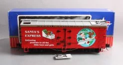 USA Trains R13023 G Santa's Express 2005 Christmas Reefer Car - Metal Wheels EX/Box