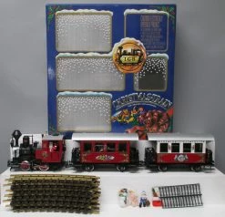 LGB 20540US G Scale Christmas Santa Train Steam Loco Pasenger Set EX/Box