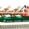 American Flyer 6-48571 S Scale Christmas Flatcar W/Santa’s Sleigh & Reindeer 1 American Flyer 6-48571 S Scale Christmas Flatcar W/Santa’s Sleigh & Reindeer -Bachmann Store 3461404