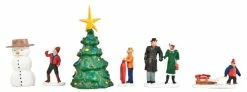 Lionel 6-37852 O Christmas People With Snowman And Christmas Tree (Set Of 6)