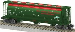American Flyer 6-48664 S Christmas Cylindrical 3-Bay Hopper