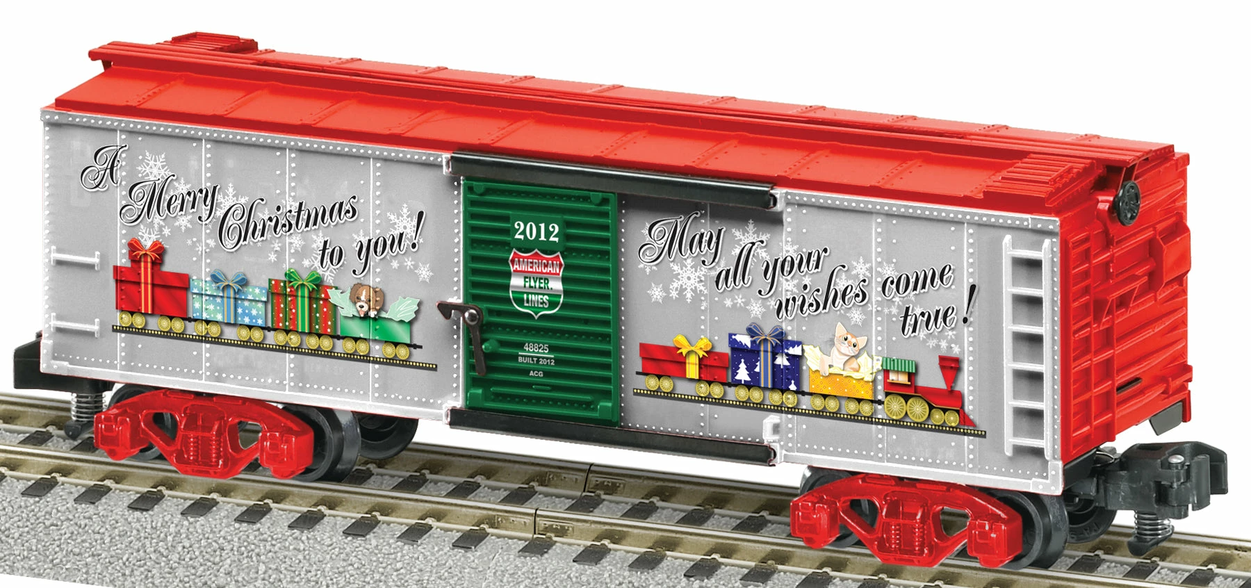 American Flyer 6-48825 S Scale American Flyer 2012 Christmas Boxcar 3 American Flyer 6-48825 S Scale American Flyer 2012 Christmas Boxcar