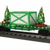 MTH 30-76673 O Christmas Flat Car With Lighted Christmas Trees