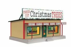 MTH 30-90577 O Christmas Trees Road Side Stand With Operating Christmas Lights