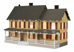 MTH 30-90589 O RailKing #4 Country House With Operating Christmas Lights