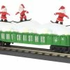 MTH 30-72195 O Christmas Gondola Car With LED Christmas Lights & Sking Santas