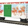 MTH 20-93879 O Christmas 40' Box Car With LED Lights -Bachmann Store 4501013
