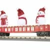 MTH 30-72210 O Christmas Gondola Car W/ LED Christmas Lights & Lighted Snowmen