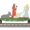 MTH 30-76786 O Christmas Green Flat Car With Lighted Shepherd Scene -Bachmann Store 4501128
