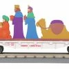 MTH 30-76789 O Christmas White Flat Car With Lighted Wise Men Scene