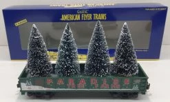 American Flyer 6-48566 S Gauge Gondola With Christmas Trees
