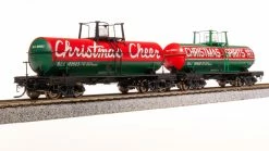 Broadway Limited 7679 HO Christmas Scheme 6000 Gallon Tank Car (Pack Of 2)