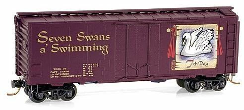 Micro Trains Micro-Trains 02100507 N Seven Swans A' Swimming Plug Door Christmas Boxcar #07 LN/Box 3 Micro Trains Micro-Trains 02100507 N Seven Swans A' Swimming Plug Door Christmas Boxcar #07 LN/Box