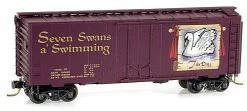Micro Trains Micro-Trains 02100507 N Seven Swans A' Swimming Plug Door Christmas Boxcar #07 MT/Box