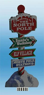 Micro Structures 882019 HO North Pole Christmas Animated Neon Sign